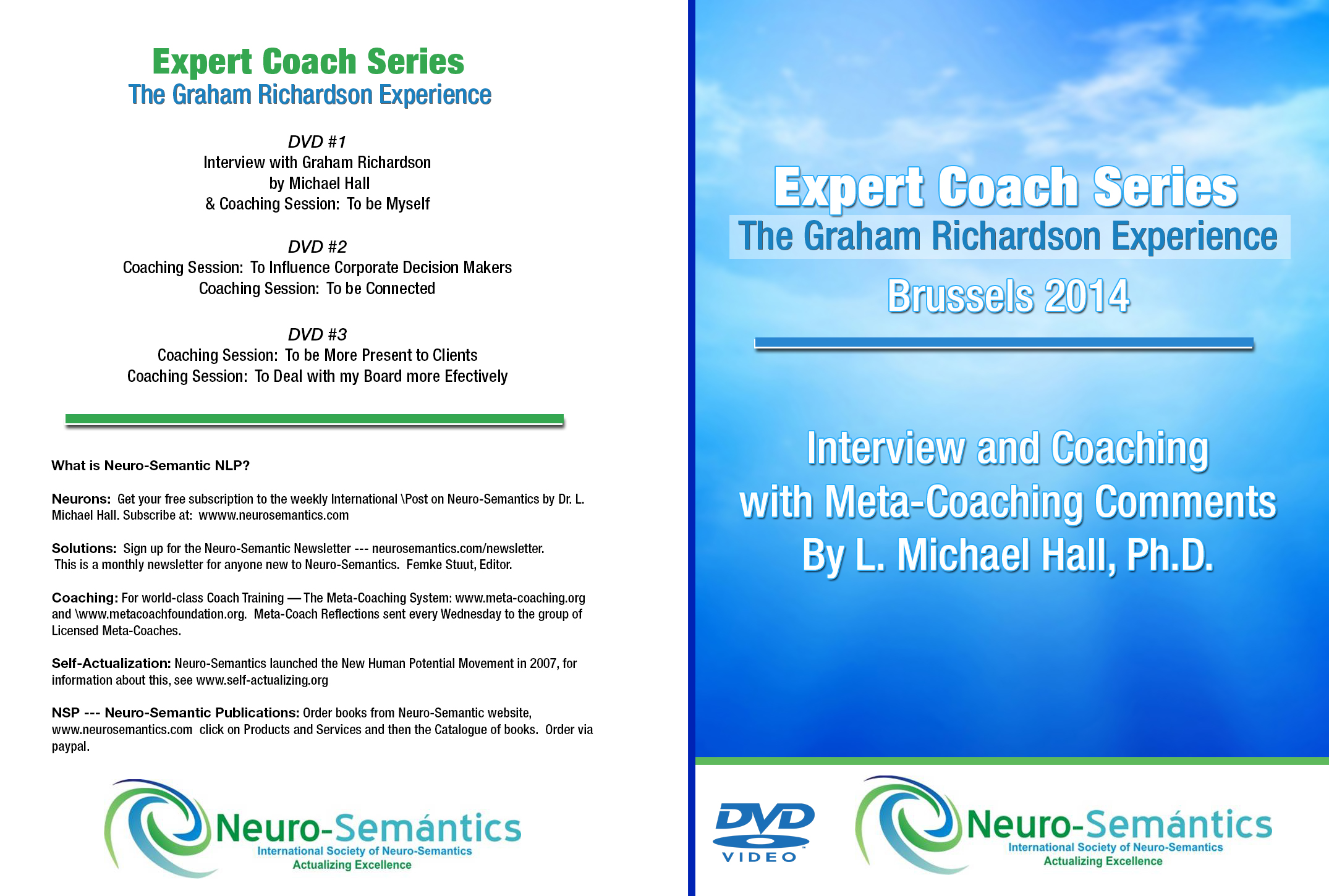 Neuro Semantics Expert Coach Series DVD
